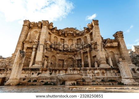 Ancient nymphaeum in Jerash, Jordan, Middle East Royalty-Free Stock Photo #2328250851