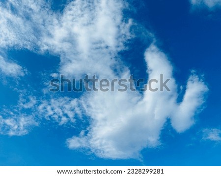 cloudscape and bright blue sky