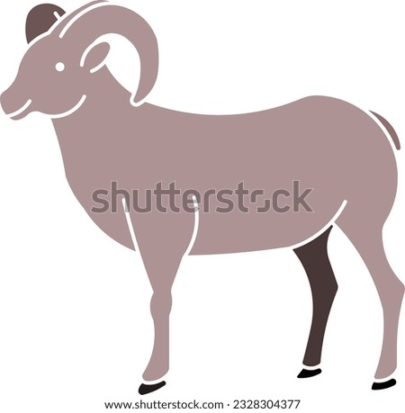 dall sheep bighorn sheep sheep goat chamois Flat Royalty-Free Stock Photo #2328304377
