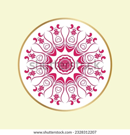 Ornament round style with mandala. Geometric circle element made in vector. Perfect for any other kind of design, birthday and other holiday, Islamic,india, arabic