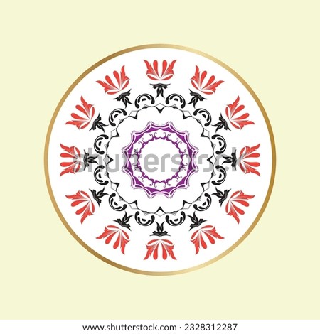 Ornament round style with mandala. Geometric circle element made in vector. Perfect for any other kind of design, birthday and other holiday, Islamic,india, arabic