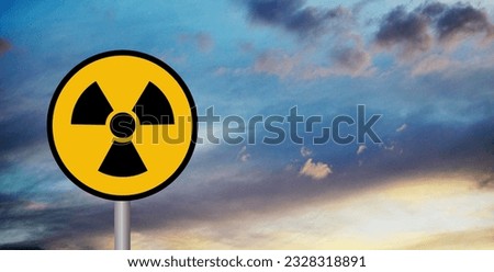 warning sign on white background