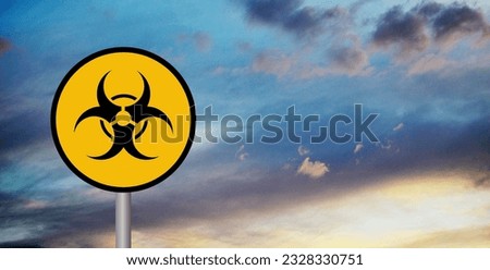 warning sign on white background
