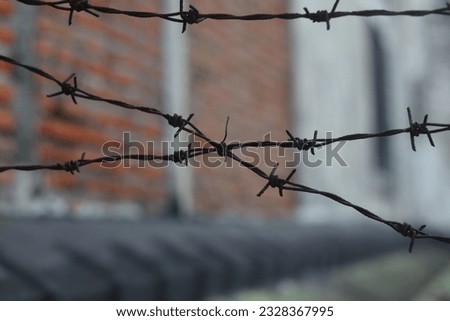 Take a closer look at the barbed wire