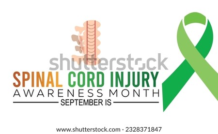 Spinal Cord injury awareness month is observed every year in September. banner design template Vector illustration background design.