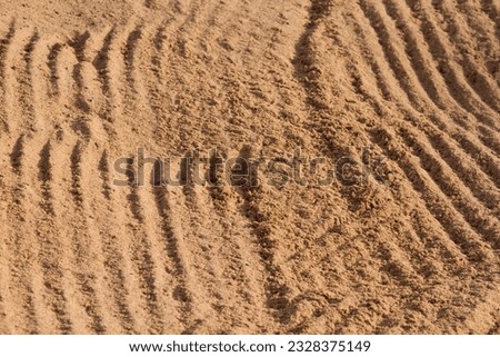 Sand Trap rake pattern in the sand