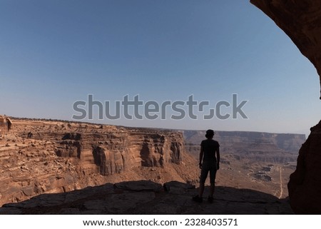 Silhouette of woman at Canyonlands National Park