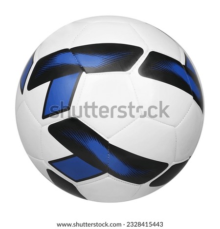 Nice and soft soccer football for sports and isolated on white and black color design image Royalty-Free Stock Photo #2328415443