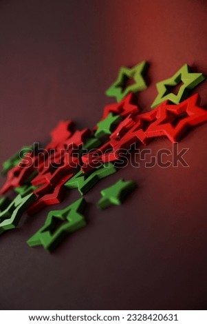 Close up of Christmas decorations