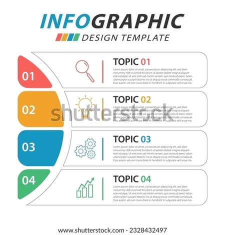 Timeline Creator infographic template. 4 Step timeline journey, calendar Flat simple infographics design template. presentation graph. Business concept with 4 options, vector illustration. Royalty-Free Stock Photo #2328432497