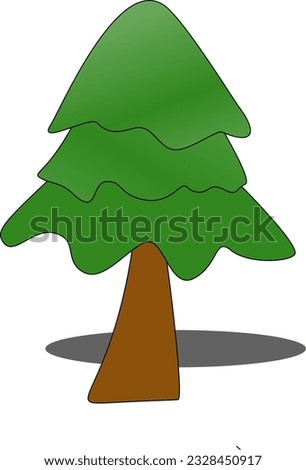Fir tree illustration can be used for logo and christmas celebration