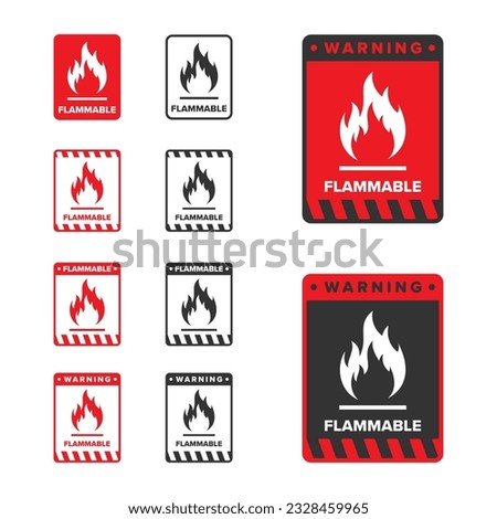 Flammable icon sign vector design, warning icon for explosive or flammable materials