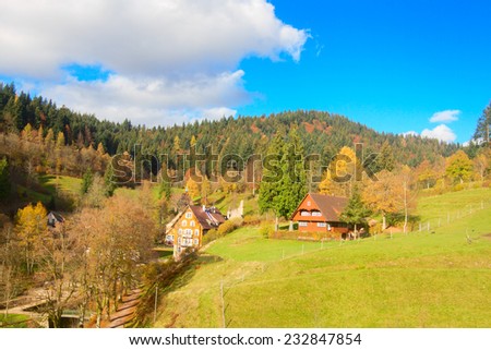 Rural alpine landscape