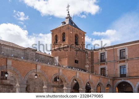 Church of Saint John Baptist (San Juan Bautista) at Plaza del Mercado Chico Square - Avila, Spain Royalty-Free Stock Photo #2328479085