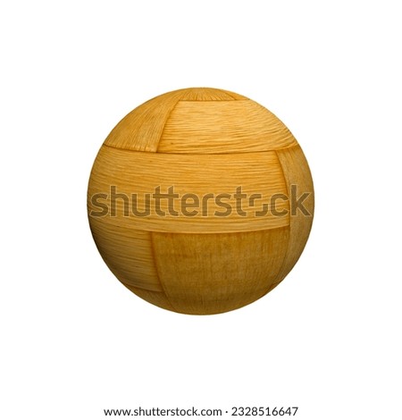 Detailed varnishing wood sphere. Illustration.