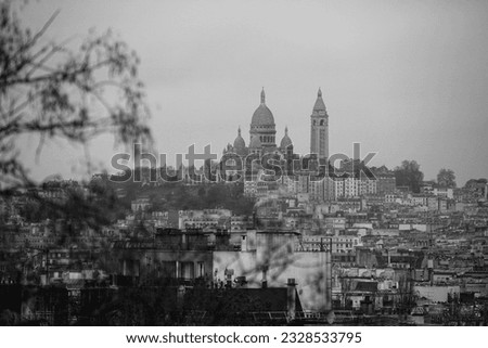 views of the city of Paris, France. Cityscape and most famous monuments, bridges and views along the Seine River.
