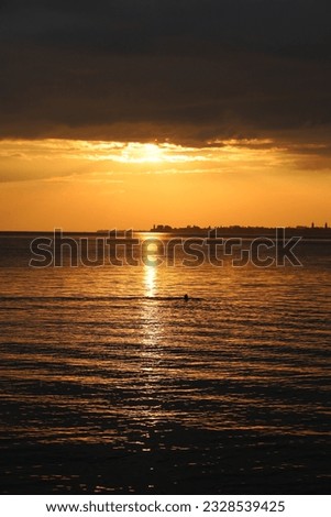 Lindau Bavaria sunset, at lake if constance. romantic scenery of Lindau island during sunset. Royalty-Free Stock Photo #2328539425
