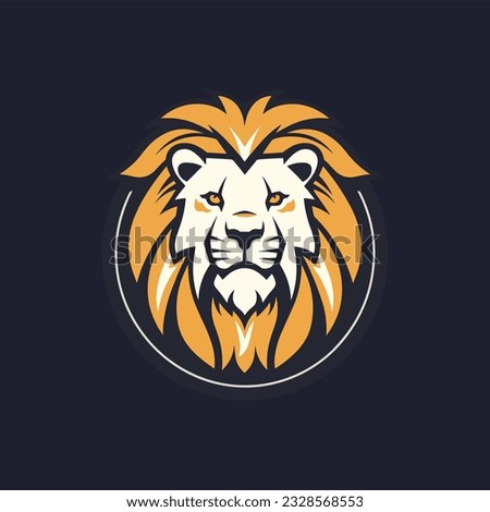 Minimalist vector of a lion king.