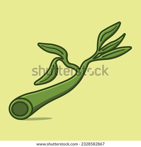 Water spinach simple cartoon vector icon illustration vegetable icon