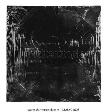 Black album cover wrapped in plastic isolated on white background with clipping path