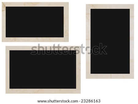 photo frames over white background