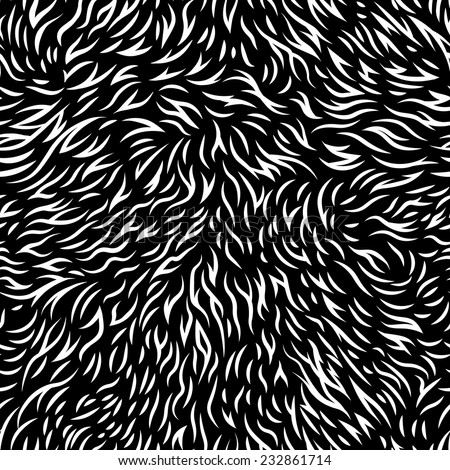engraved seamless pattern of fur texture Royalty-Free Stock Photo #232861714