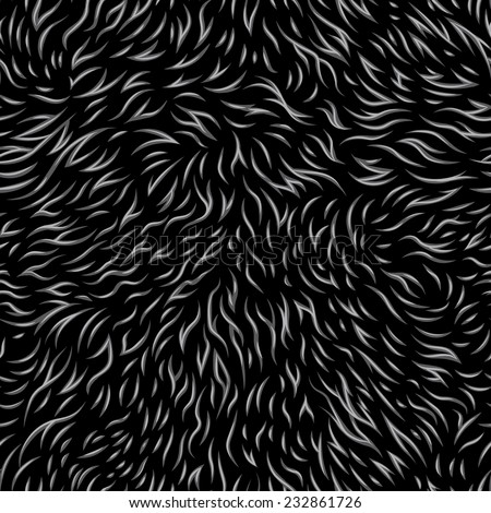 engraved seamless pattern of fur texture Royalty-Free Stock Photo #232861726