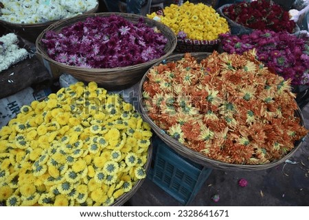 Beautiful Flowers at flower market, Panchavati, Nashik, Maharashtra, India