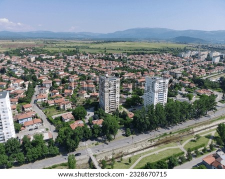 Aerial photos of the city of Kyustendil, Bulgaria