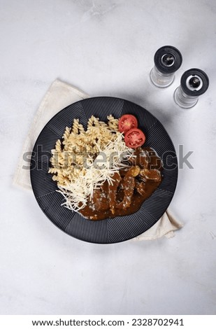Macaroni Beef Black Pepper Sauce, Makaroni Pasta, Italian Food, Food Photography