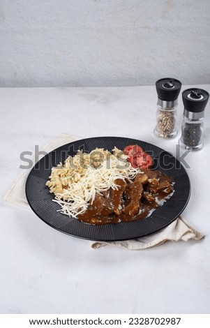 Macaroni Beef Black Pepper Sauce, Makaroni Pasta, Italian Food, Food Photography