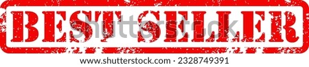 Red Best Seller Stamp Grunge Scratches Texture Label Logo Icon Sign Sigil Symbol Emblem Badge Vector EPS PNG Transparent No Background Clip Art Vector EPS PNG 