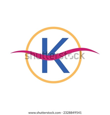 K Alphabet Letter Logotype Modern, Flat And Minimalist Business Logo
