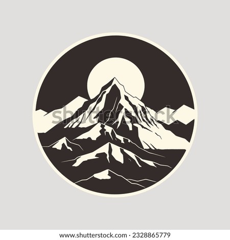 vector mountain and outdoor adventure logo