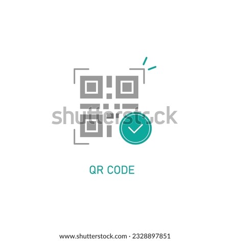 QR Code Icon Vector Design. 