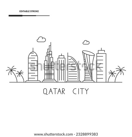 Qatar City Icon Vector Design. 
