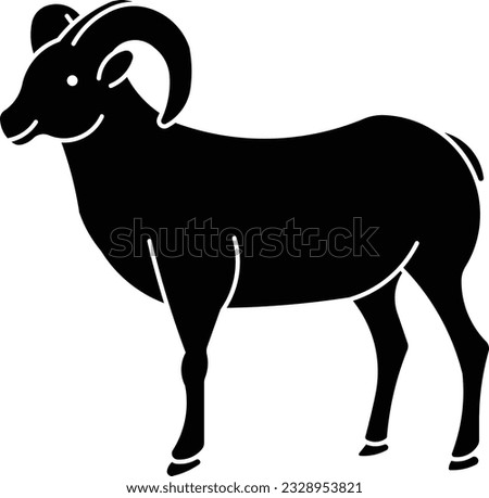 dall sheep bighorn sheep sheep goat chamois Glyph Royalty-Free Stock Photo #2328953821