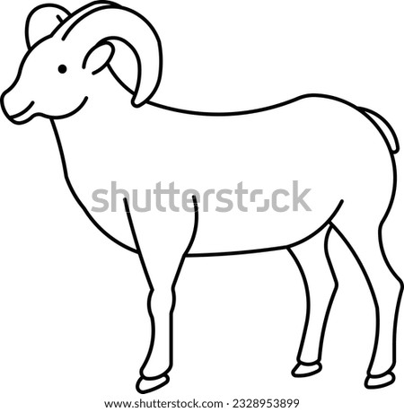 dall sheep bighorn sheep sheep goat chamois Outline Royalty-Free Stock Photo #2328953899