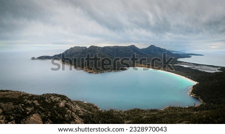 Panoramic Photo of Wineglass Bay, Freycinet National Park, Tasmania 