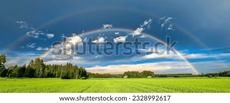 Finnish summer and a beautiful rainbow