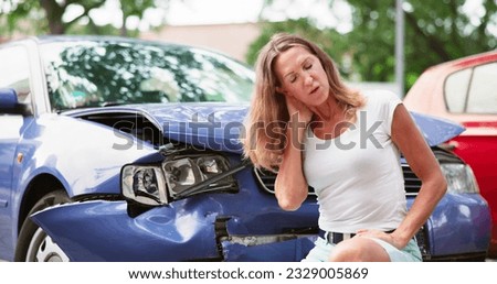 Car Injury Whiplash. Pain After Auto Accident Royalty-Free Stock Photo #2329005869