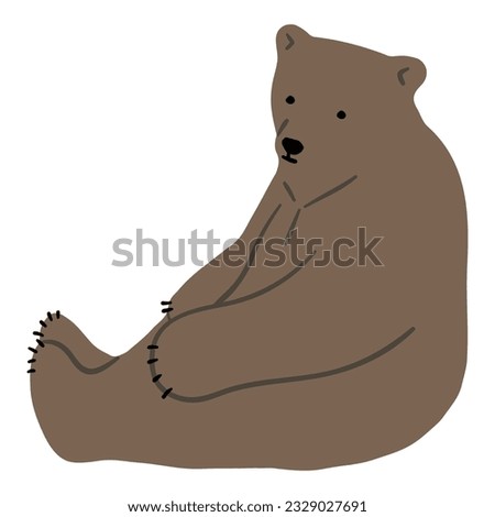 Grizzly Bear Single 24, vector illutration
