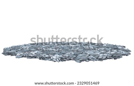 variety of pebbles isolated on white