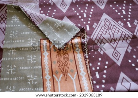 An abstract motif or pattern of a veil fabric.