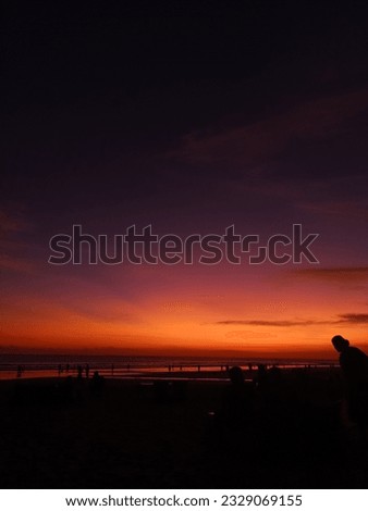 sunset on double six beach bali