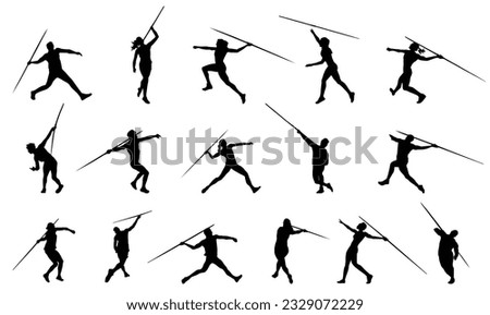 Javelin player silhouette.
Javelin throwing vector. Royalty-Free Stock Photo #2329072229