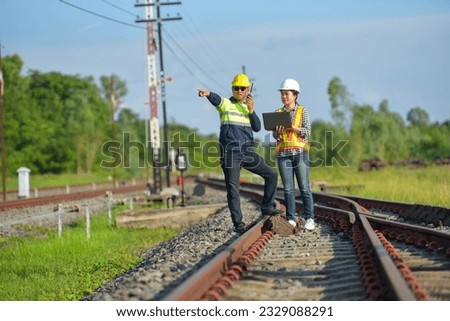 inspection engineer team supervision of train track repairs