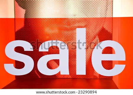 Shop Window With Sale Sign. Shopping Series.
