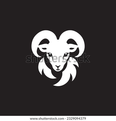 Sheep in cartoon, doodle style. 2d cut vector illustration in logo, icon style. Black and white
