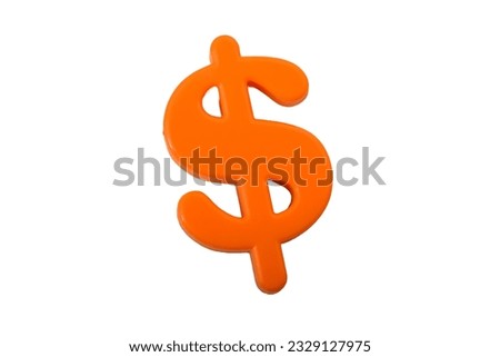 Dollar sign isolated on a white background. Currency concept.